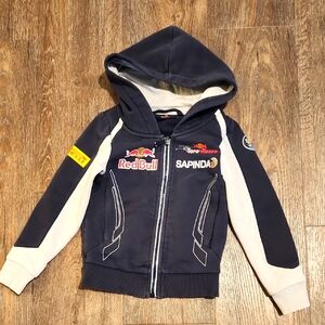 Red Bull Kids Hoodie - Black and White Size 5/6T, 104 cm